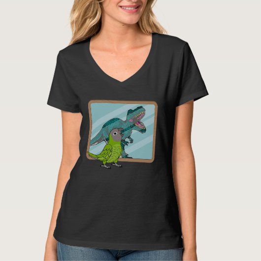 オウムとレックスの反射 I シロハラコニュア Tシャツ (正面)