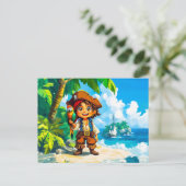 オウムと宝島の冒険家 ポストカード (スタンド正面)