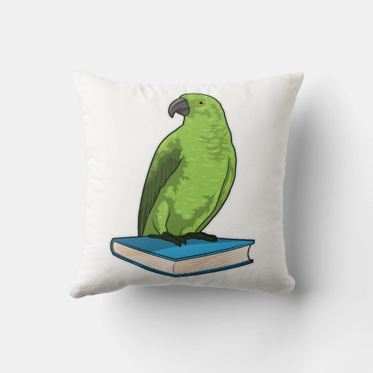 オウムと本 クッション (裏面)