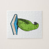 オウムと本 ジグソーパズル (横)