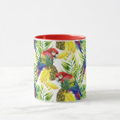 オウムと熱帯の果物 マグカップ (中央)