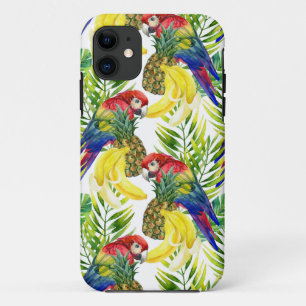 オウムと熱帯の果物 iPhone 11 ケース