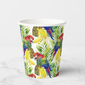 オウムと熱帯果物 紙コップ (正面)