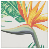 オウムと花 ファブリック (クローズアップ)