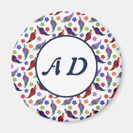 オウムと花 マグネット