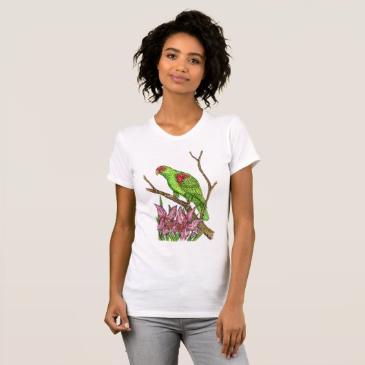 オウムと蘭 Tシャツ (正面フル)