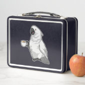 オウムにコーヒーを入れる メタルランチボックス (インサイチュ)