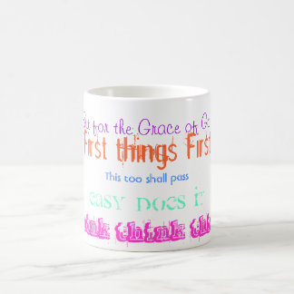 オウムのアルコール中毒者更生会のスローガンのマグ コーヒーマグカップ