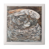 オウムのアートのビクトリアン長 タイル (正面)