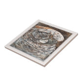 オウムのアートのビクトリアン長 タイル (側面)