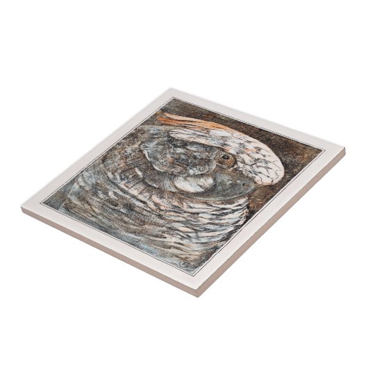 オウムのアートのビクトリアン長 タイル (側面)