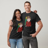 オウムのインコを連れた少年 Tシャツ (ユニセックス)