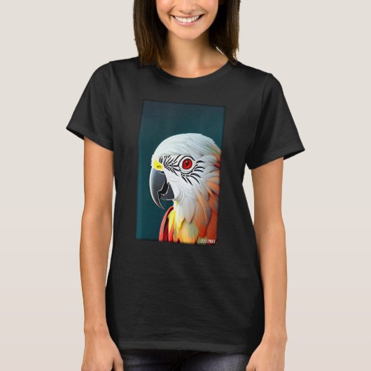 オウムのオウム鳥の鳥マカオ動物の野生動物 Tシャツ (正面)