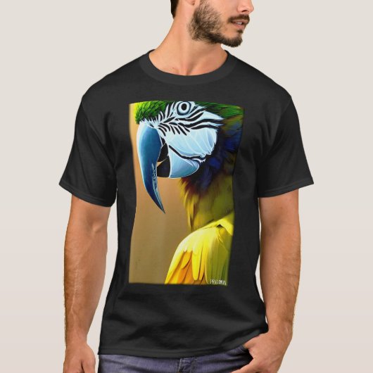 オウムのオウム鳥の鳥マカオ動物の野生動物 Tシャツ (正面)