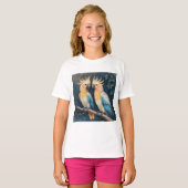オウムのカップル Tシャツ (正面フル)