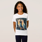 オウムのカップル Tシャツ (正面フル)