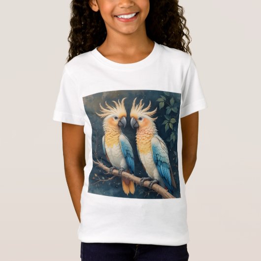 オウムのカップル Tシャツ (正面)