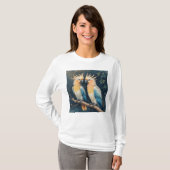 オウムのカップル Tシャツ (正面フル)