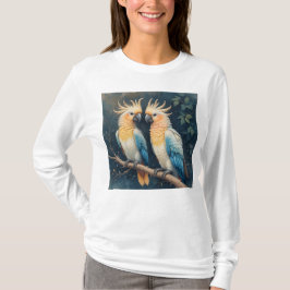 オウムのカップル Tシャツ