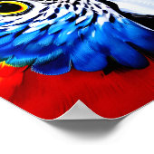 オウムのカラフルの顔の鳥のクローズアップ ポスター (角)