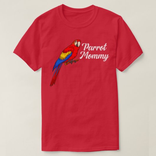 オウムのギフト鳥の恋人オウムのママ女性オウム Tシャツ (デザイン正面)