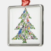 オウムのクリスマスツリー メタルオーナメント (左)