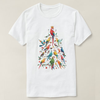 オウムのクリスマスツリーTシャツ Tシャツ