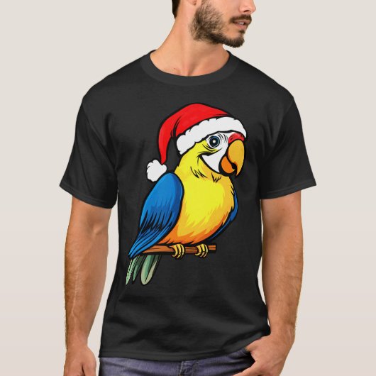 オウムのクリスマスTシャツ Tシャツ (正面)