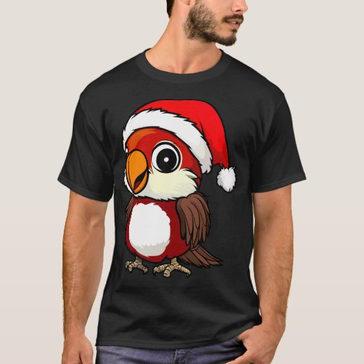 オウムのクリスマスTシャツ Tシャツ (正面)