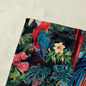 オウムのジャングル ビーチタオル (インサイチュ)