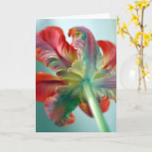 オウムのチューリップ カード (黄色い花)