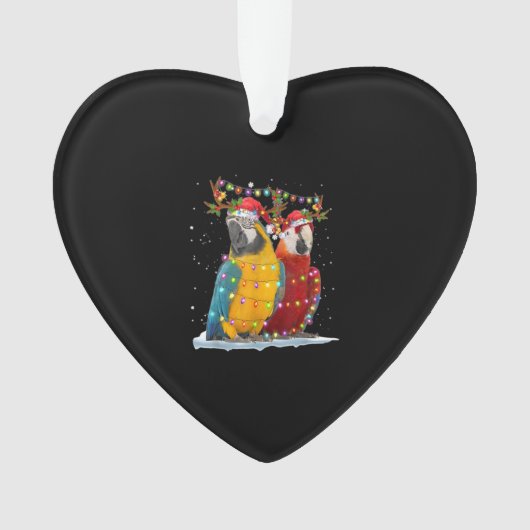 オウムのトナカイクリスマスライトクリスマスオーナメント オーナメント (正面)