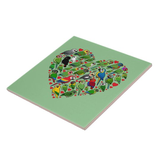 オウムのハート タイル (側面)