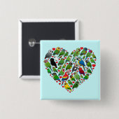 オウムのハート 缶バッジ (正面&裏面)