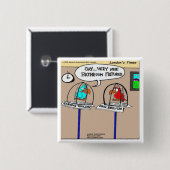 オウムのバスルーム備品 贈り物&Tシャツ 缶バッジ (正面&裏面)