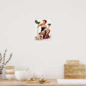 オウムのピン留め ポスター (キッチン)