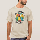 オウムのポリーが欲しがるデザイン Tシャツ (正面)