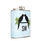 オウムのラブモノグラム フラスク (右)