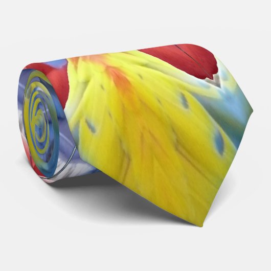 オウムの万華鏡のように千変万化するパターン ネクタイ (ロール)