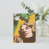 オウムの女の子 ポストカード (スタンド正面)