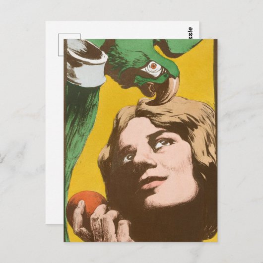 オウムの女の子 ポストカード (正面/裏面)