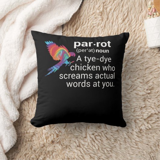 オウムの定義おもしろい動物園の鳥の恋人 クッション (ブランケット)