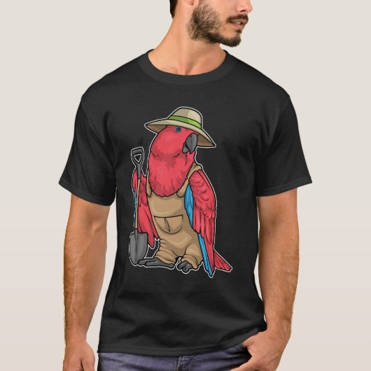 オウムの庭師シャベル園芸 Tシャツ (正面)