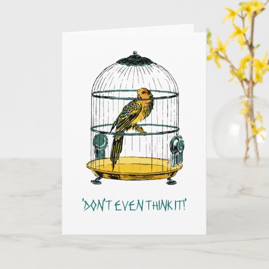 オウムの引用文の挨拶状 カード (黄色い花)