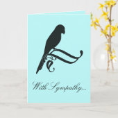 オウムの悔やみや弔慰で カード (黄色い花)