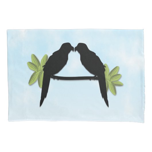 オウムの愛 枕カバー (正面)