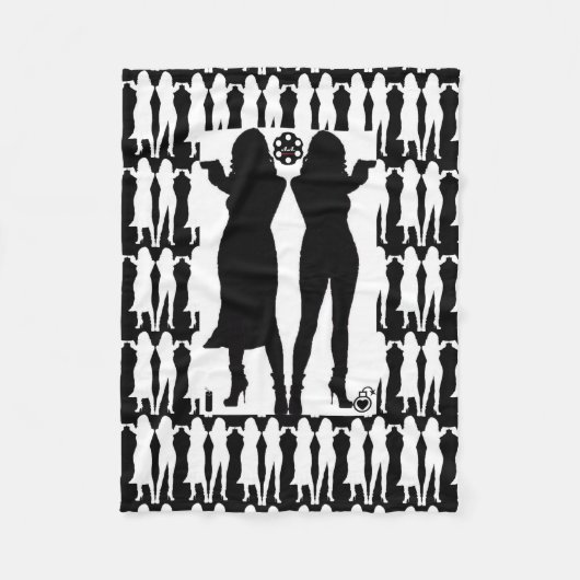 オウムの戦術的な女の子 フリースブランケット (正面)