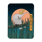 オウムの日本旅行ポスター マグネット (縦)
