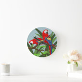 オウムの時計 ラウンド壁時計 (ホーム)