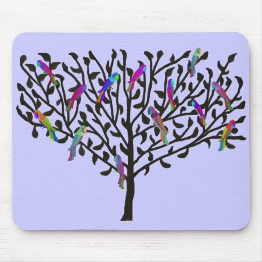 オウムの木のマウスパッド マウスパッド (正面)